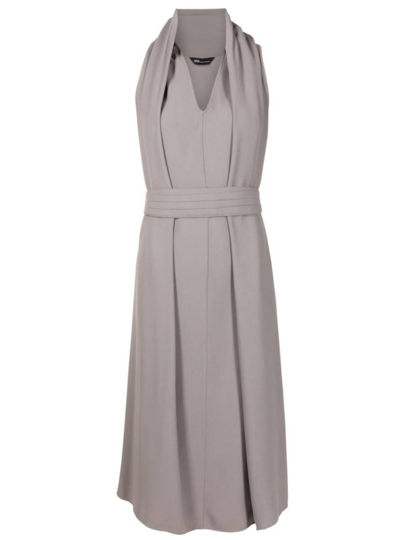 Uma | Raquel Davidowicz Torpedo halterneck belted-waist dress - Grey von Uma | Raquel Davidowicz