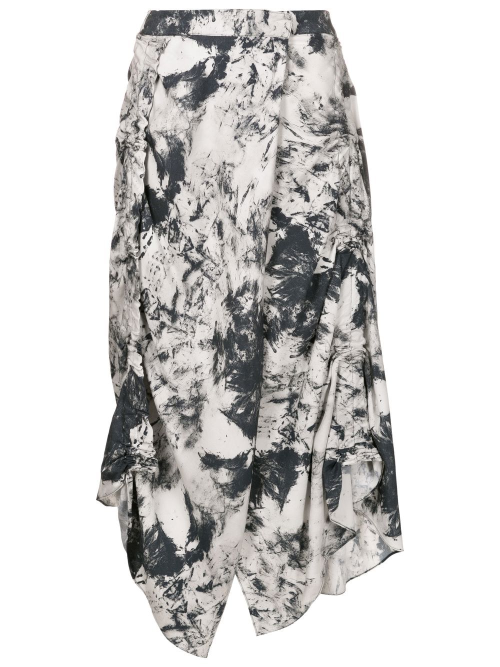 Uma | Raquel Davidowicz abstract-print asymmetric skirt - Black von Uma | Raquel Davidowicz