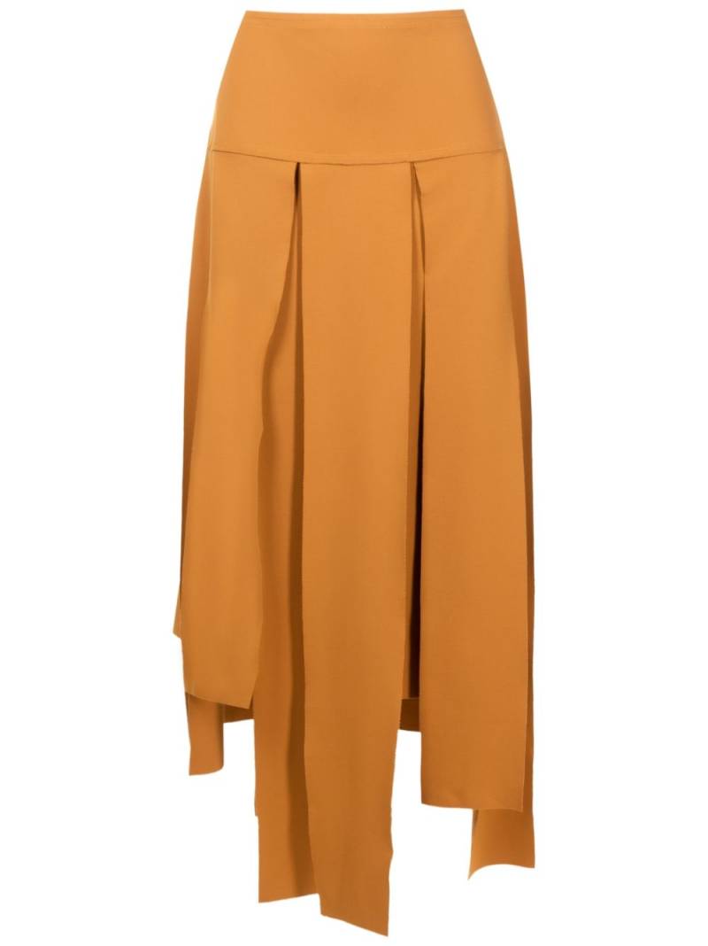 Uma | Raquel Davidowicz asymmetric midi skirt - Brown von Uma | Raquel Davidowicz