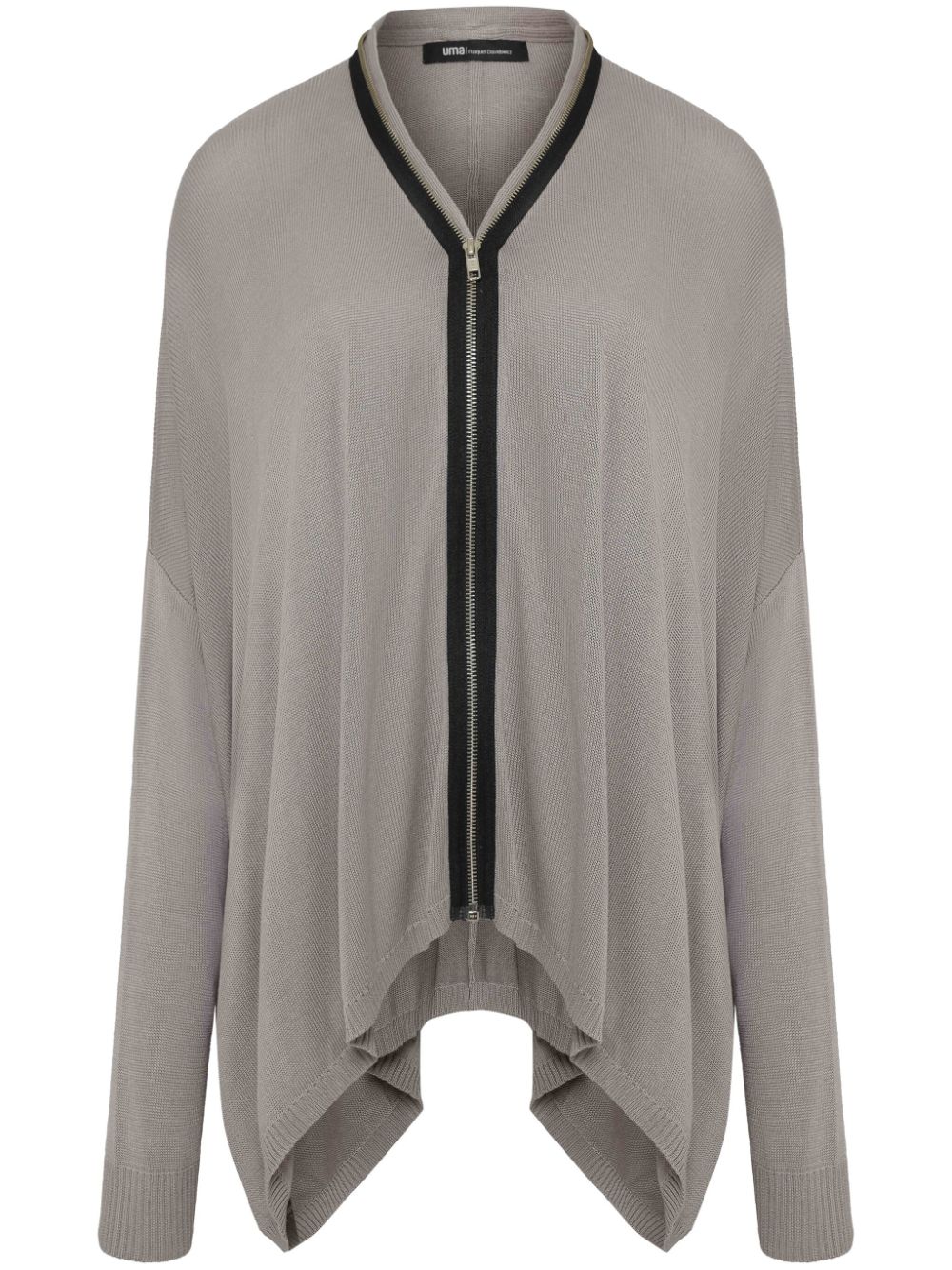 Uma | Raquel Davidowicz contrast-trim zipped cardigan - Grey von Uma | Raquel Davidowicz