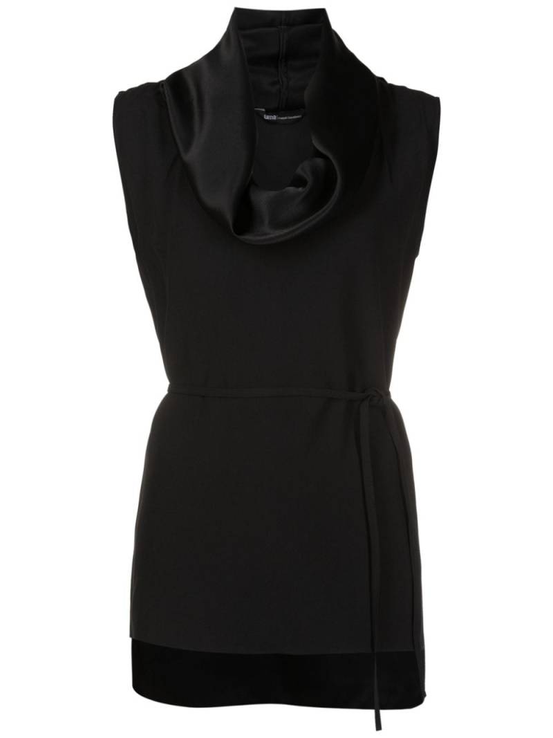 Uma | Raquel Davidowicz cowl-neck tie-waist blouse - Black von Uma | Raquel Davidowicz