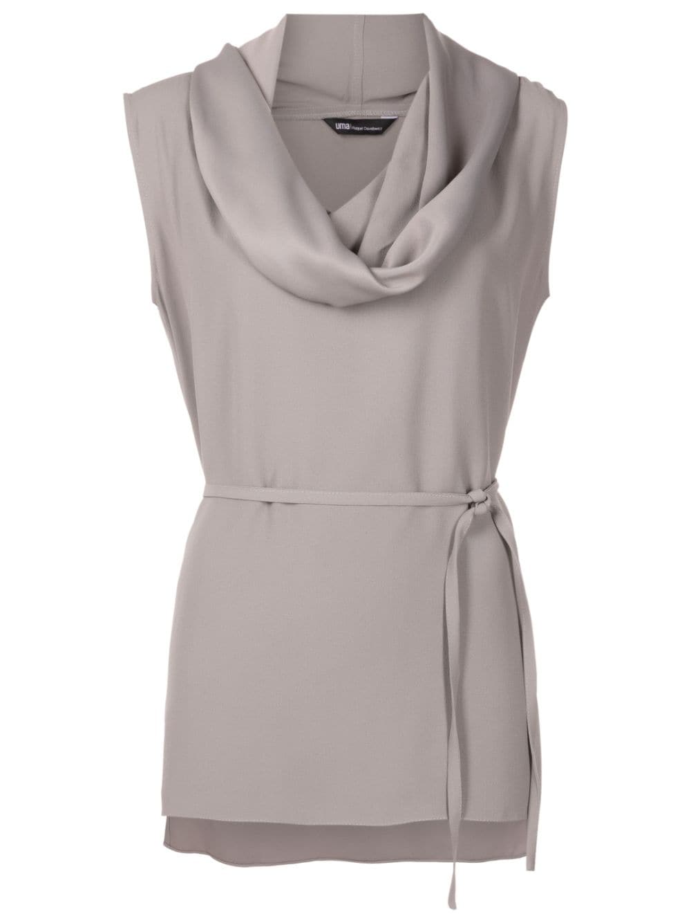 Uma | Raquel Davidowicz cowl-neck tied-waist blouse - Grey von Uma | Raquel Davidowicz