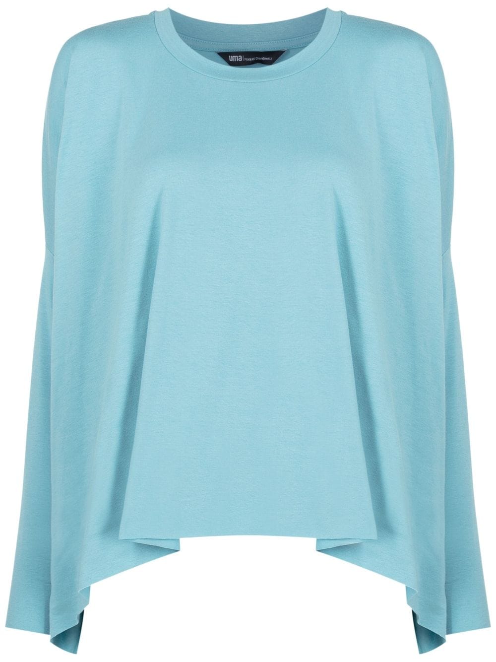 Uma | Raquel Davidowicz curved-hem long-sleeved top - Blue von Uma | Raquel Davidowicz