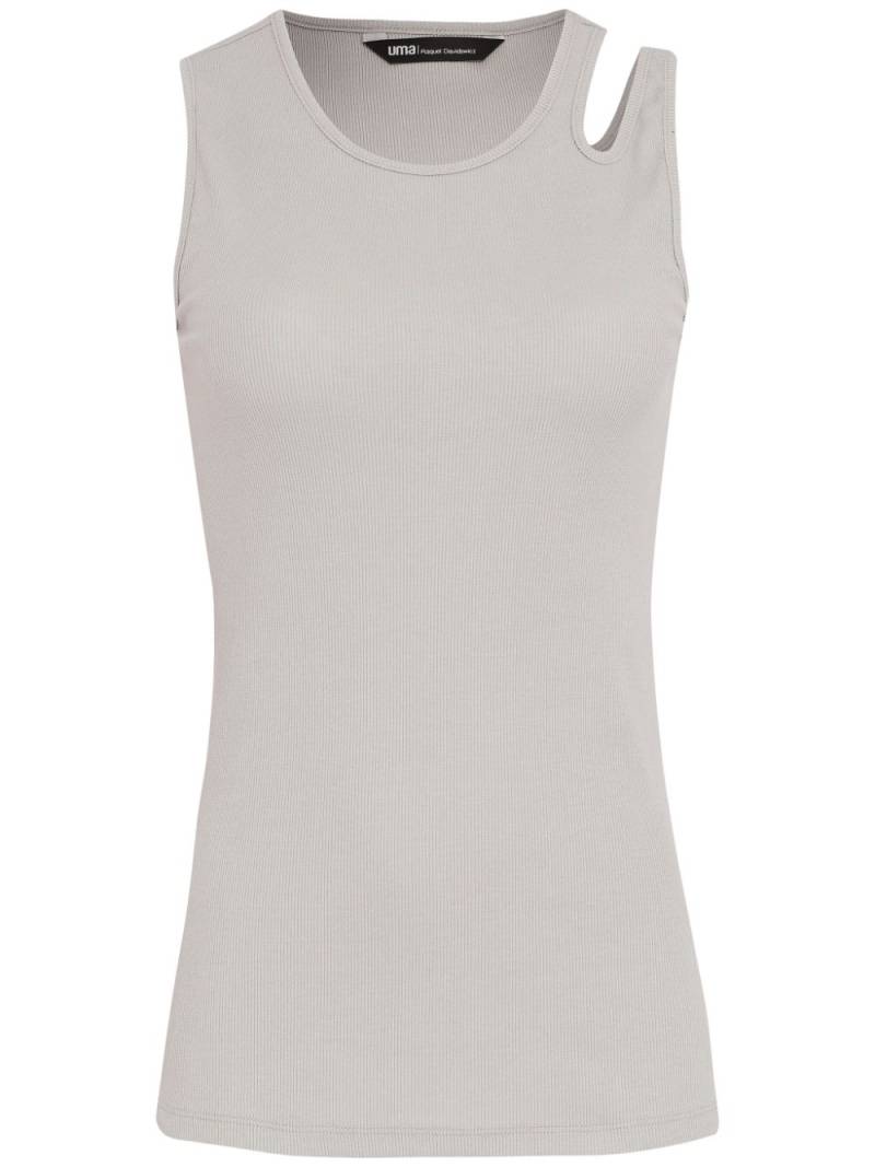 Uma | Raquel Davidowicz cut-out cotton tank top - Grey von Uma | Raquel Davidowicz