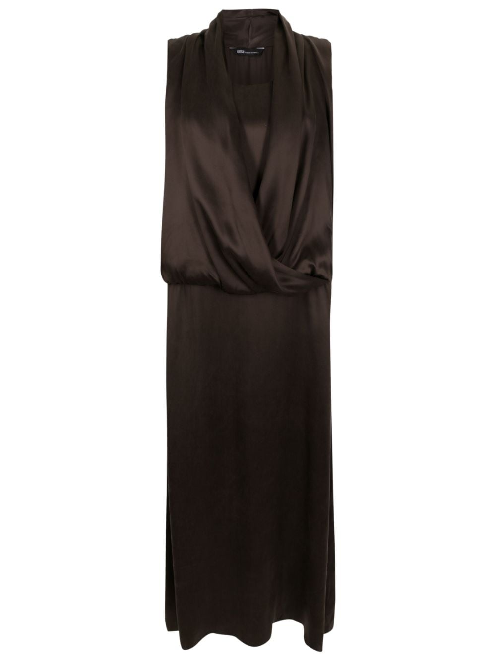 Uma | Raquel Davidowicz draped-detail silk dress - Brown von Uma | Raquel Davidowicz