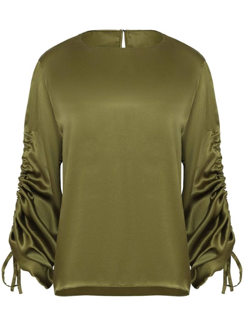 Uma | Raquel Davidowicz drawstring silk blouse - Green von Uma | Raquel Davidowicz