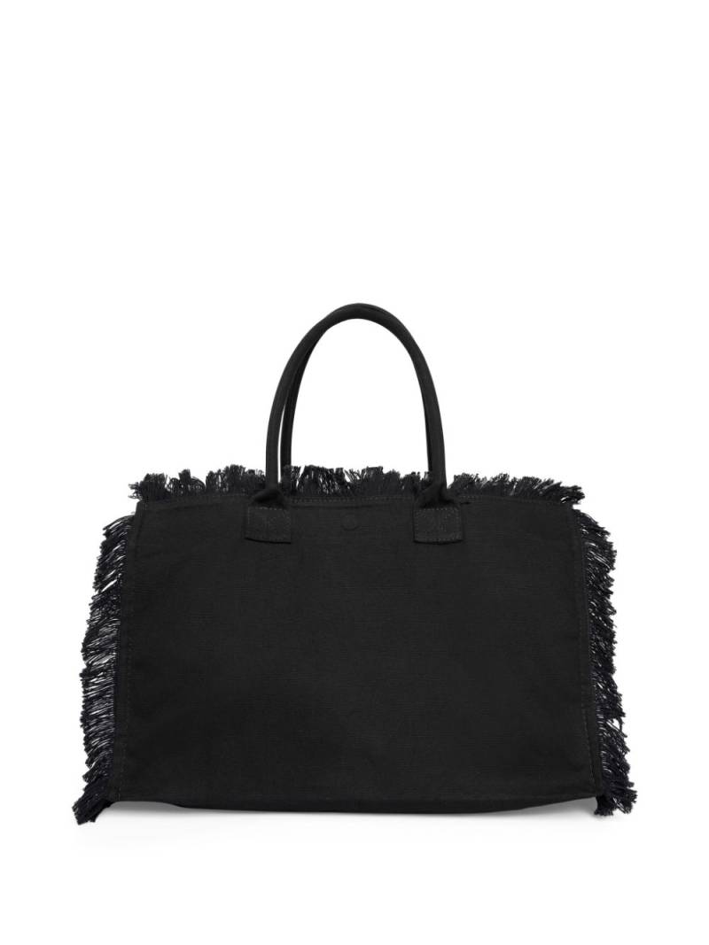 Uma | Raquel Davidowicz fringed canvas tote bag - Black von Uma | Raquel Davidowicz