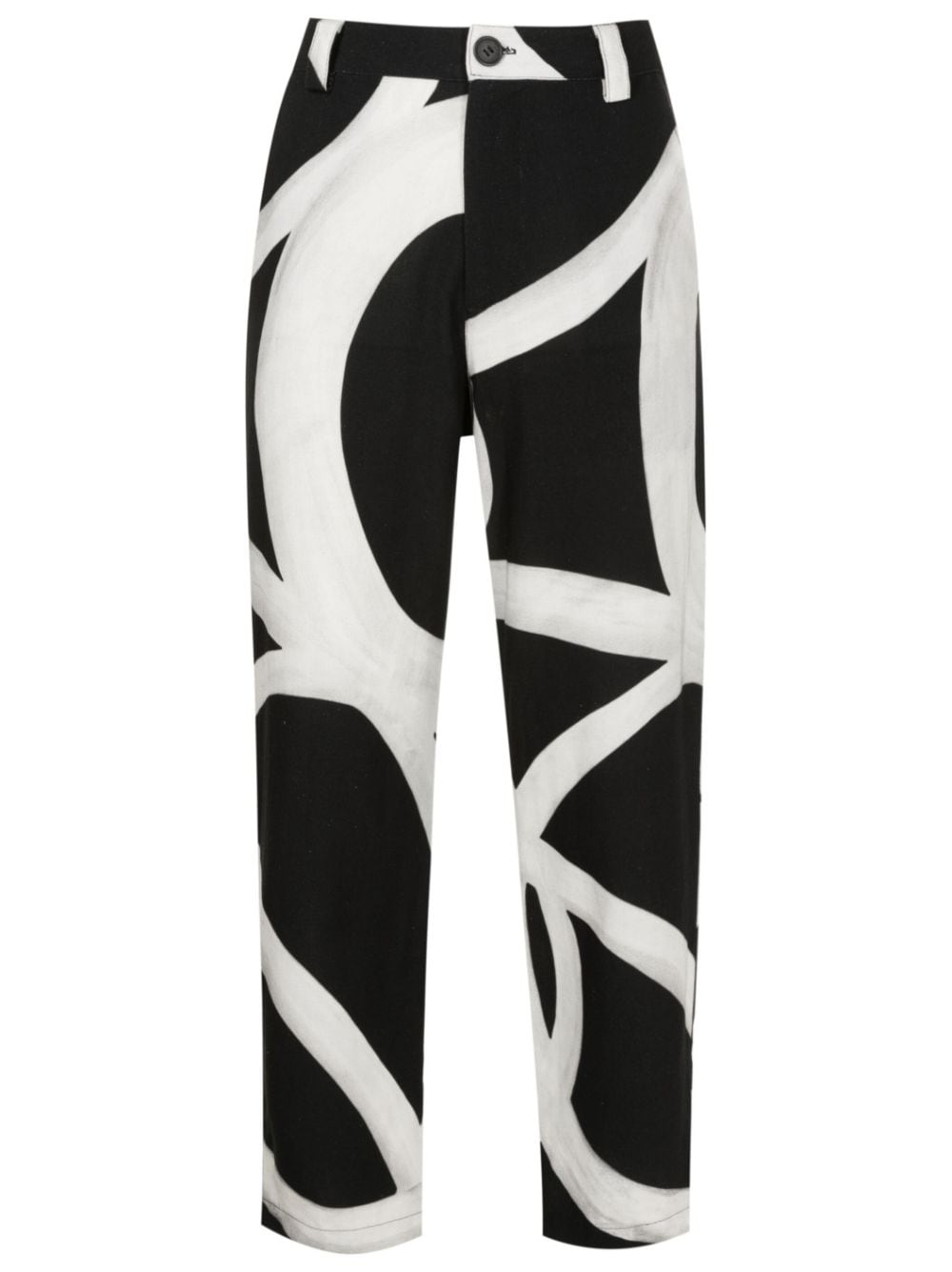 Uma | Raquel Davidowicz geometric-print cropped trousers - Black von Uma | Raquel Davidowicz