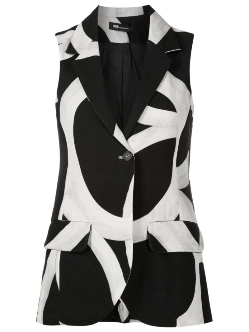 Uma | Raquel Davidowicz geometric-print sleeveless blazer - White von Uma | Raquel Davidowicz