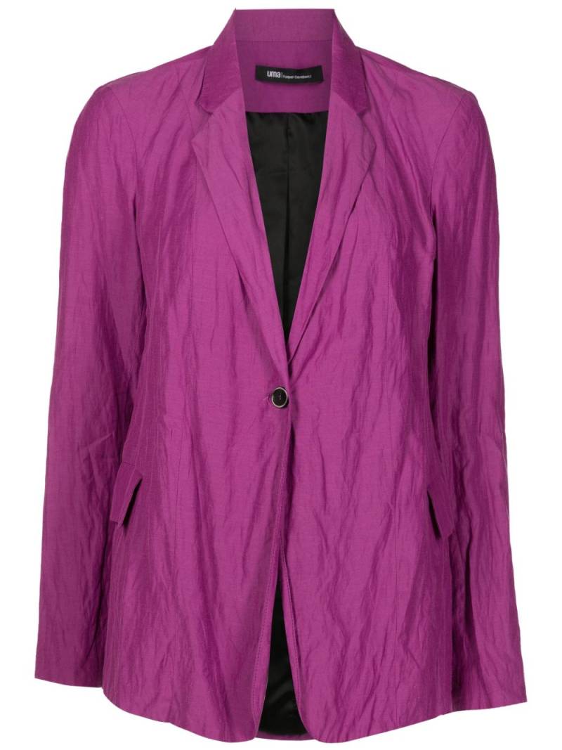 Uma | Raquel Davidowicz notched-collar single-breasted blazer - Purple von Uma | Raquel Davidowicz