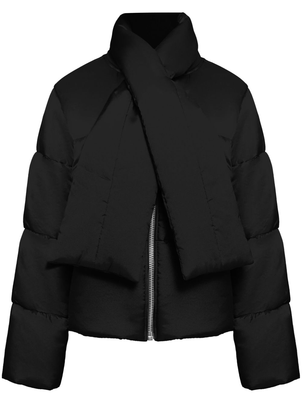 Uma | Raquel Davidowicz scarf-detail puffer jacket - Black von Uma | Raquel Davidowicz