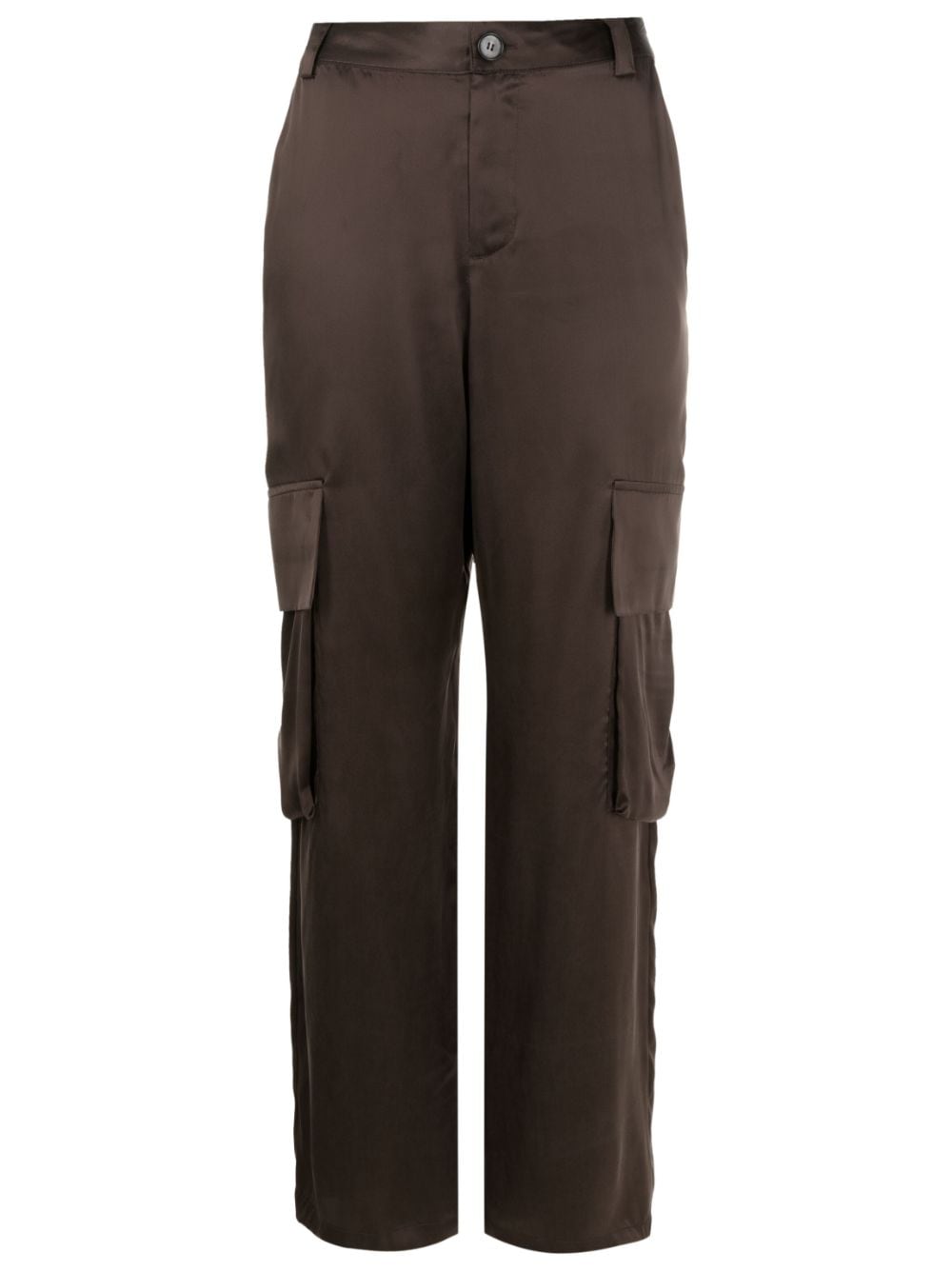 Uma | Raquel Davidowicz straight-leg silk cargo trousers - Brown von Uma | Raquel Davidowicz