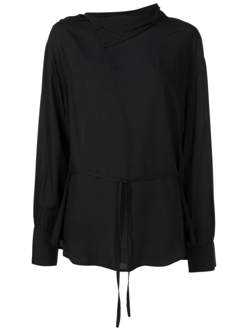 Uma | Raquel Davidowicz tied-waist long-sleeve blouse - Black von Uma | Raquel Davidowicz