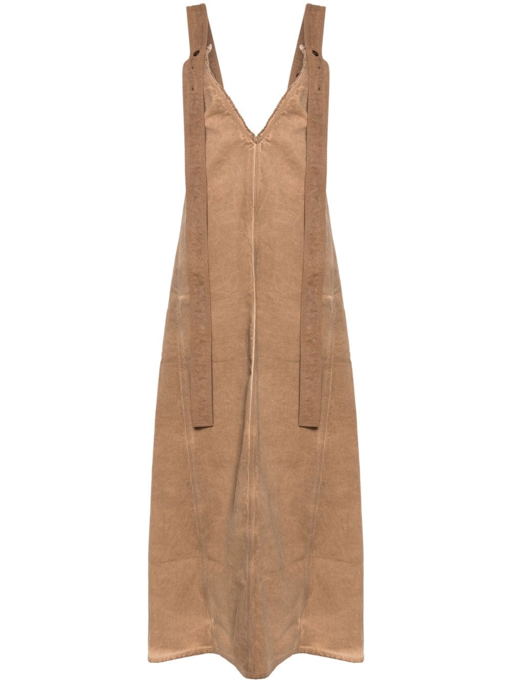 Uma Wang Aroma V-neck maxi dress - Brown von Uma Wang