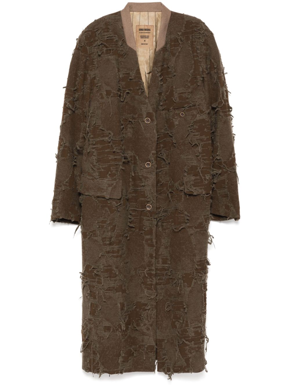 Uma Wang Crossword coat - Neutrals von Uma Wang