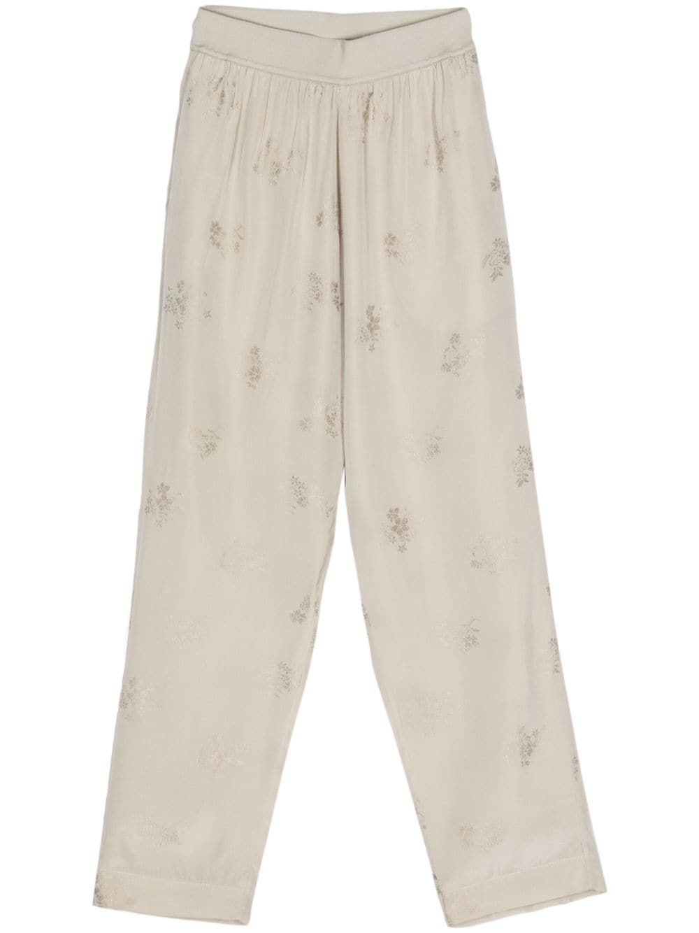 Uma Wang Palmer floral-jacquard trousers - Neutrals von Uma Wang