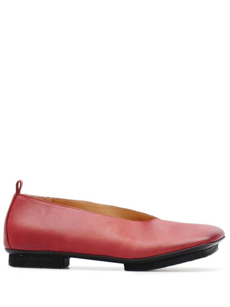 Uma Wang Stone Ballet leather ballerina shoes - Red von Uma Wang