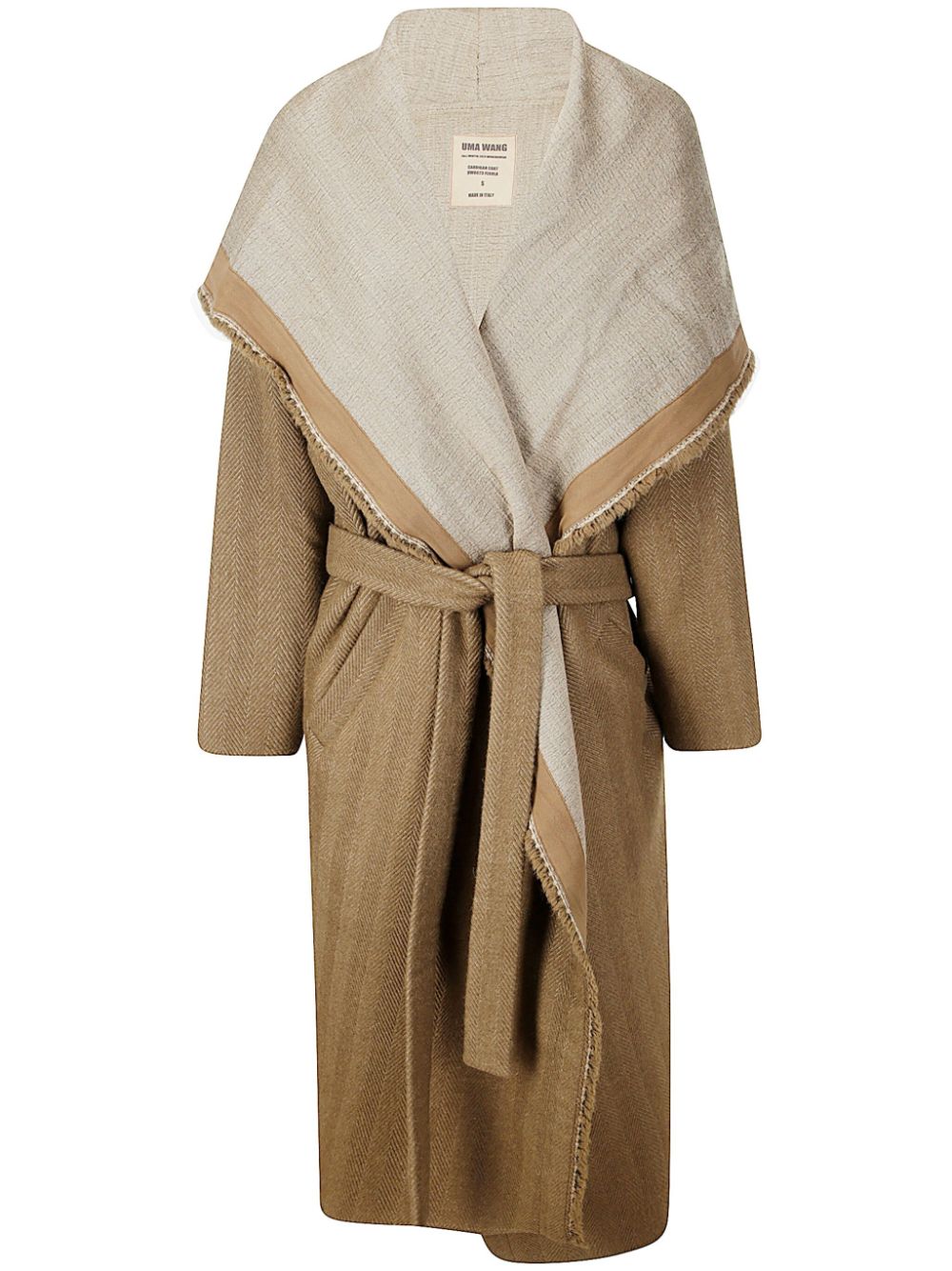 Uma Wang belted cardigan coat - Neutrals von Uma Wang