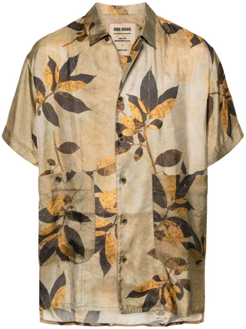 Uma Wang branches-printed shirt - Brown von Uma Wang