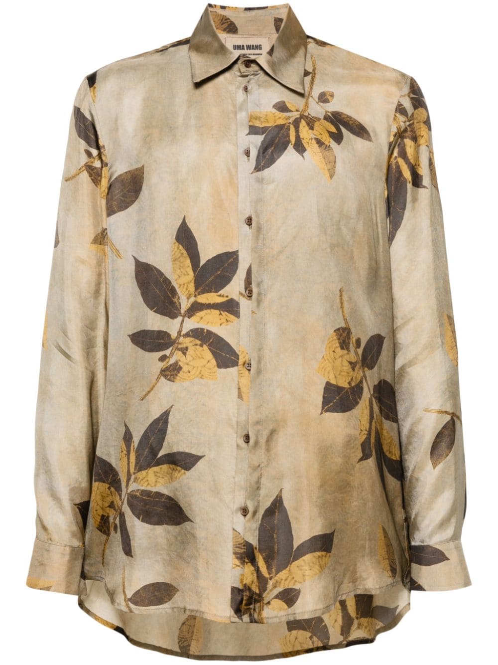 Uma Wang branches-printed shirt - Neutrals von Uma Wang