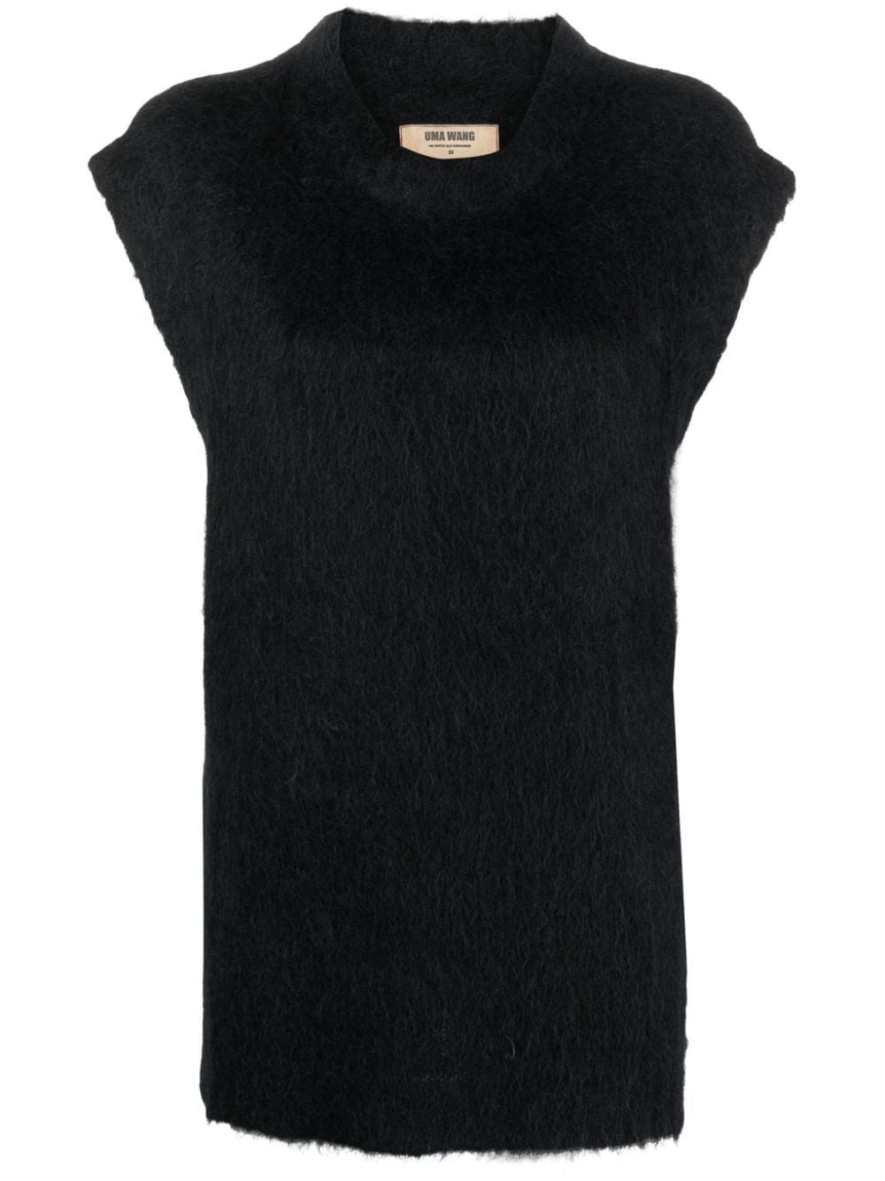 Uma Wang brushed-effect knitted vest - Black von Uma Wang