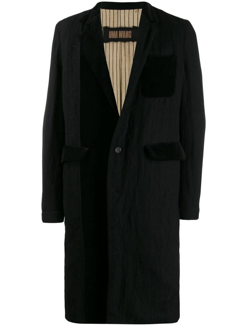 Uma Wang classic single-breasted coat - Black von Uma Wang