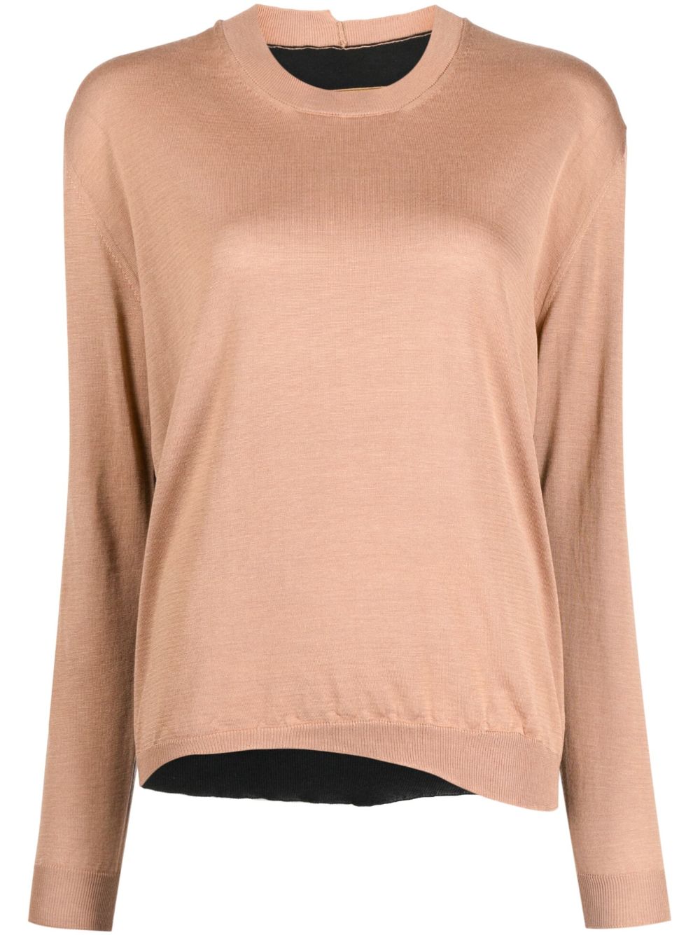 Uma Wang crew-neck cotton-silk jumper - Brown von Uma Wang