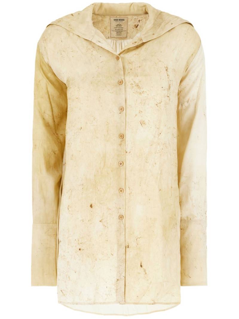 Uma Wang crinkled shirt - Neutrals von Uma Wang