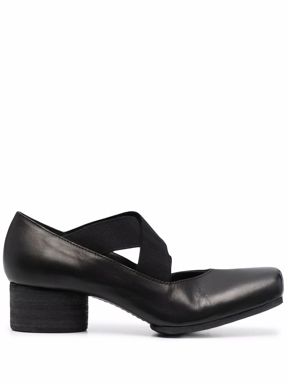 Uma Wang cross-strap square toe pumps - Black von Uma Wang