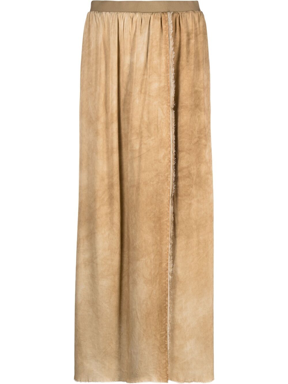 Uma Wang distressed raw-cut maxi skirt - Neutrals von Uma Wang