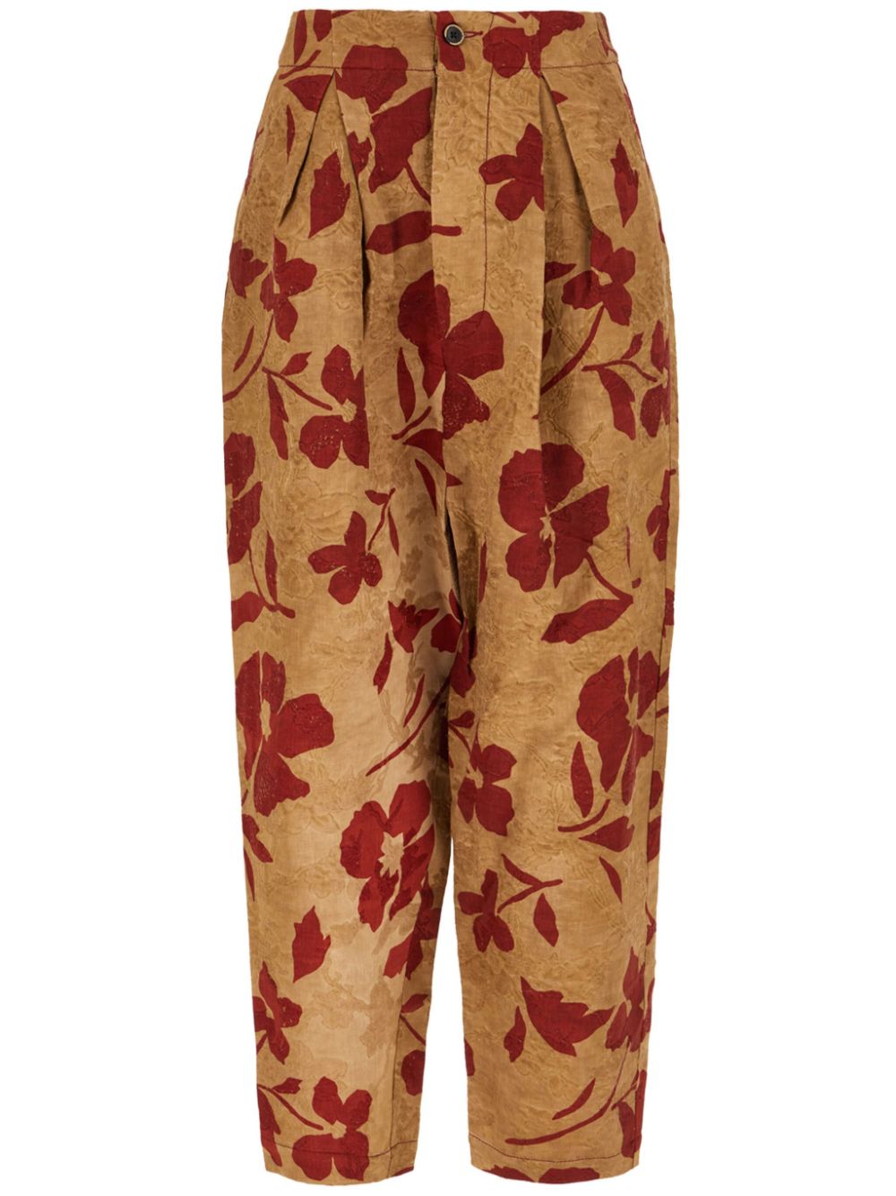 Uma Wang floral-print trousers - Neutrals von Uma Wang