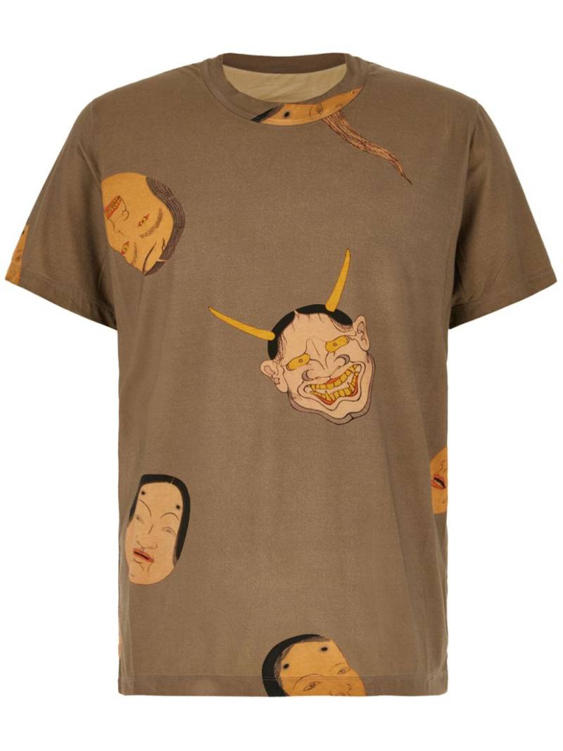 Uma Wang graphic-print T-shirt - Brown von Uma Wang