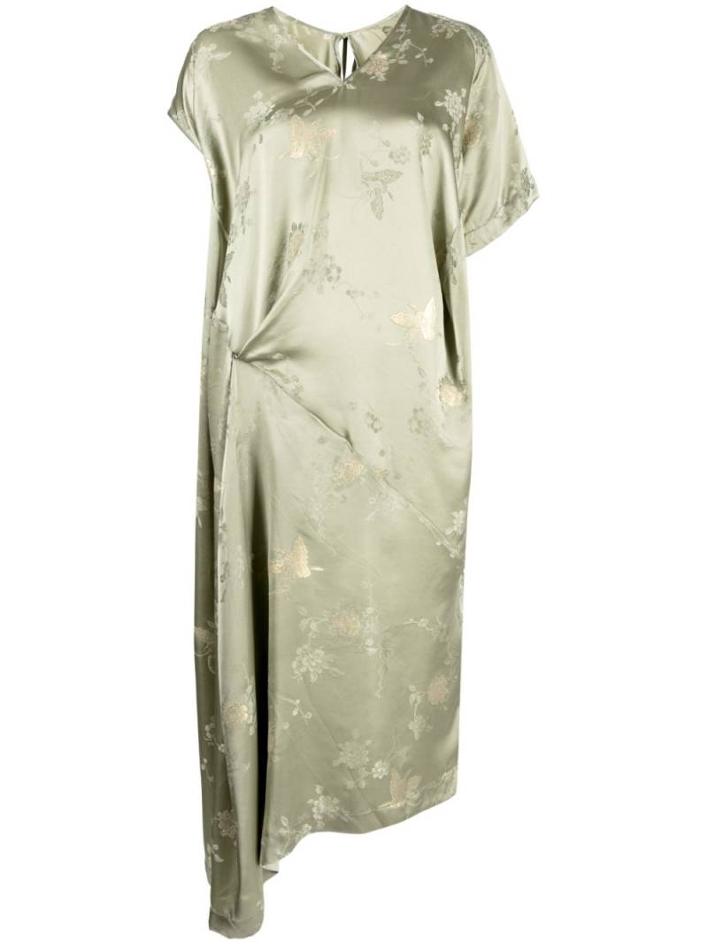 Uma Wang x onefifteen jacquard asymmetric dress - Green von Uma Wang