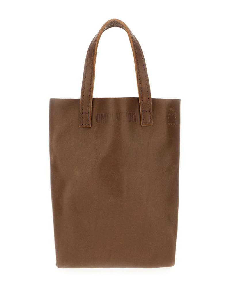 Uma Wang leather tote bag - Brown von Uma Wang