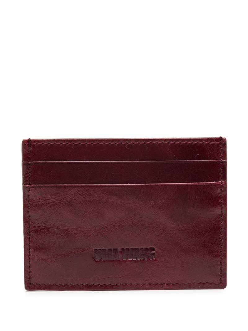 Uma Wang logo-debossed leather wallet - Red von Uma Wang