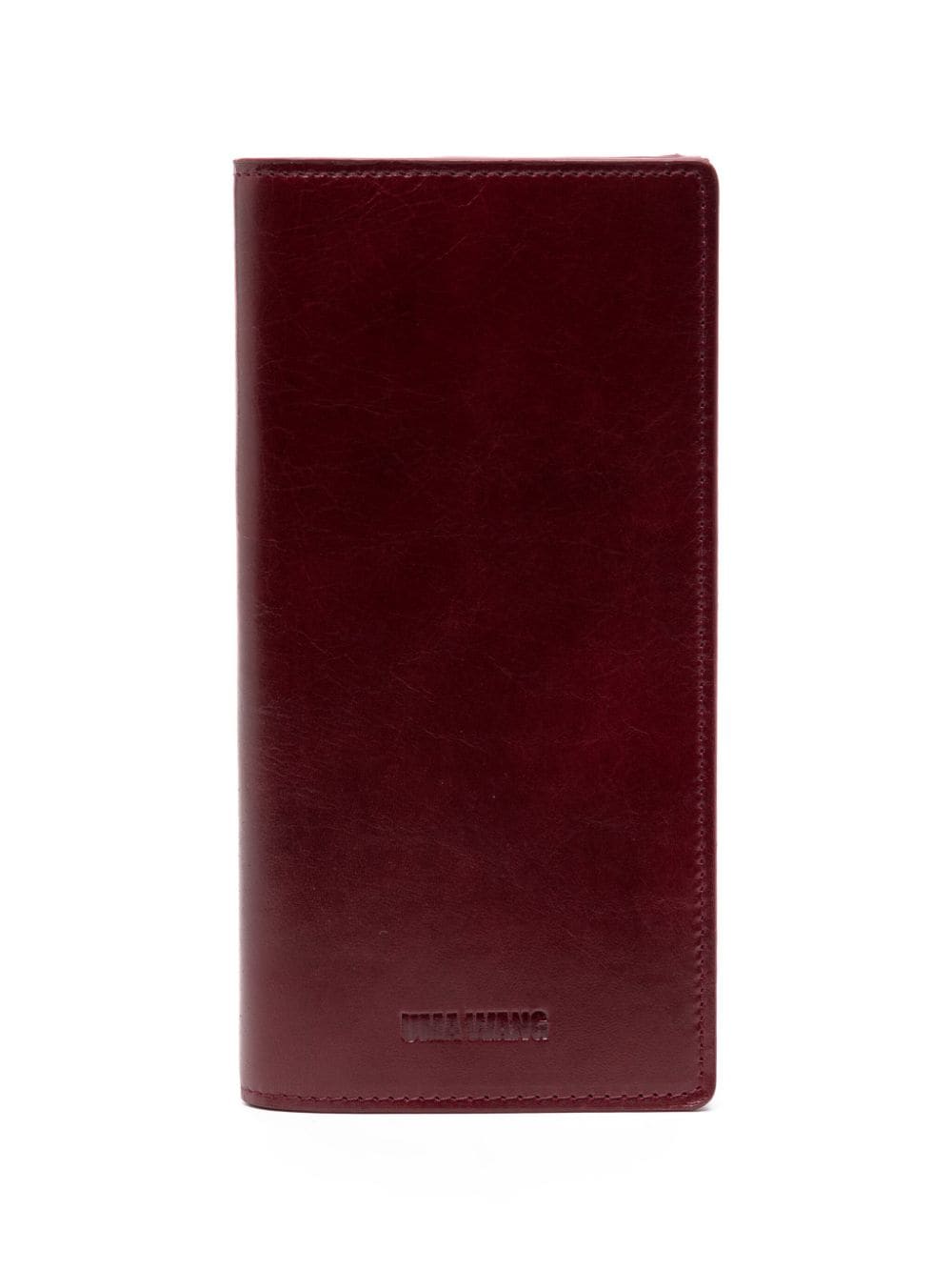 Uma Wang logo-debossed leather wallet - Red von Uma Wang