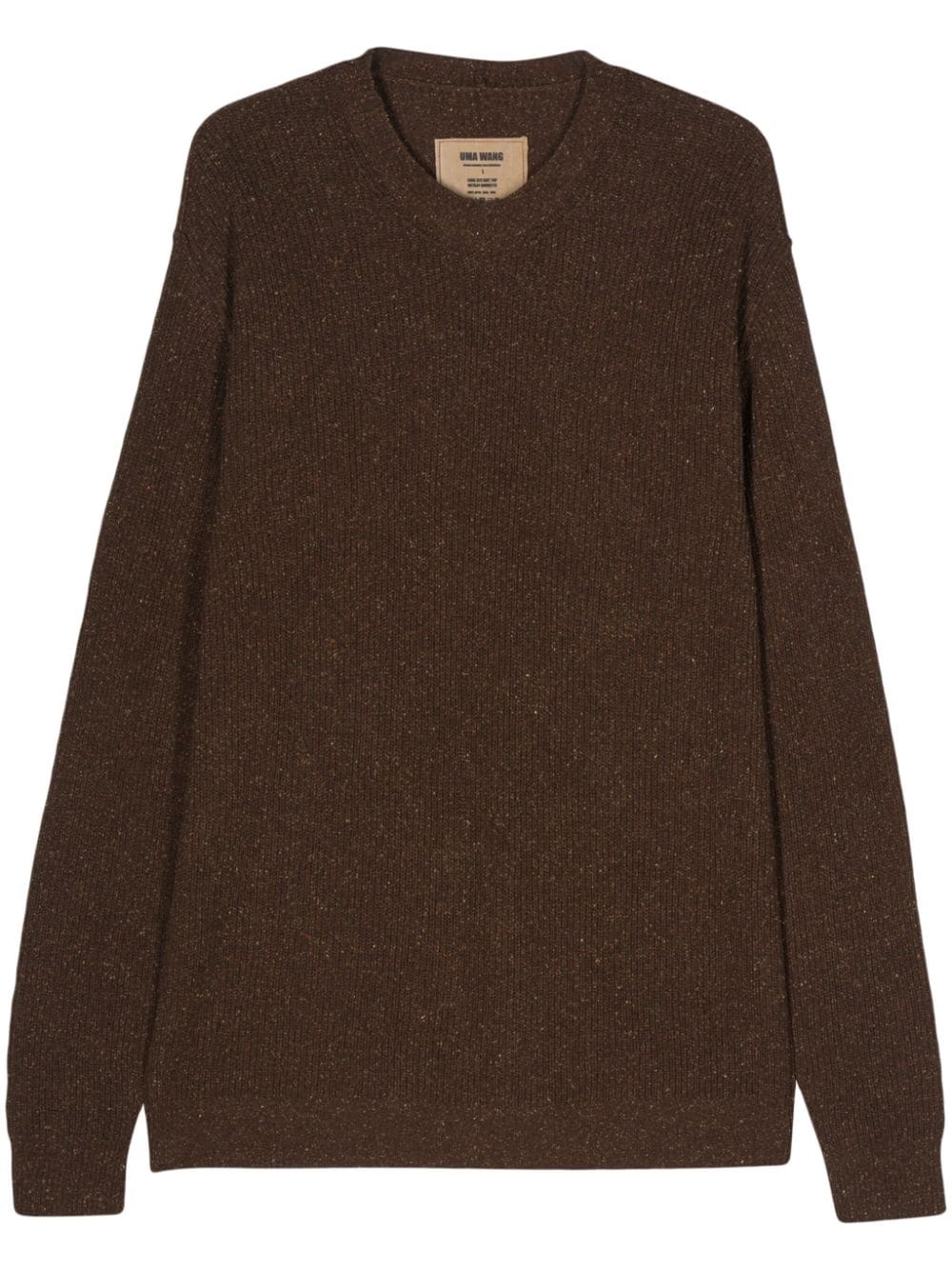 Uma Wang mélange-effect knitted jumper - Brown von Uma Wang