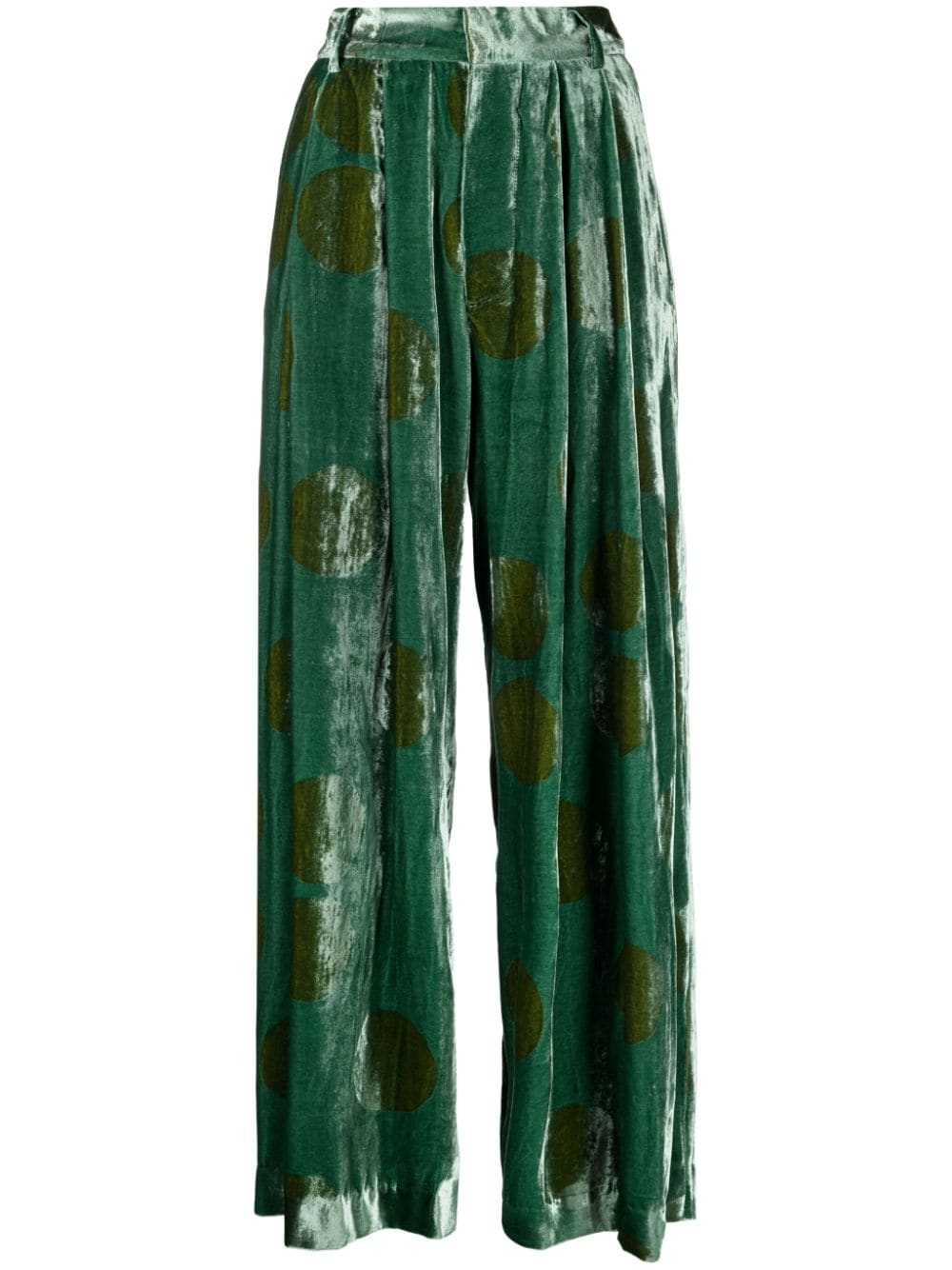 Uma Wang pleat-detail wide-leg trousers - Green von Uma Wang