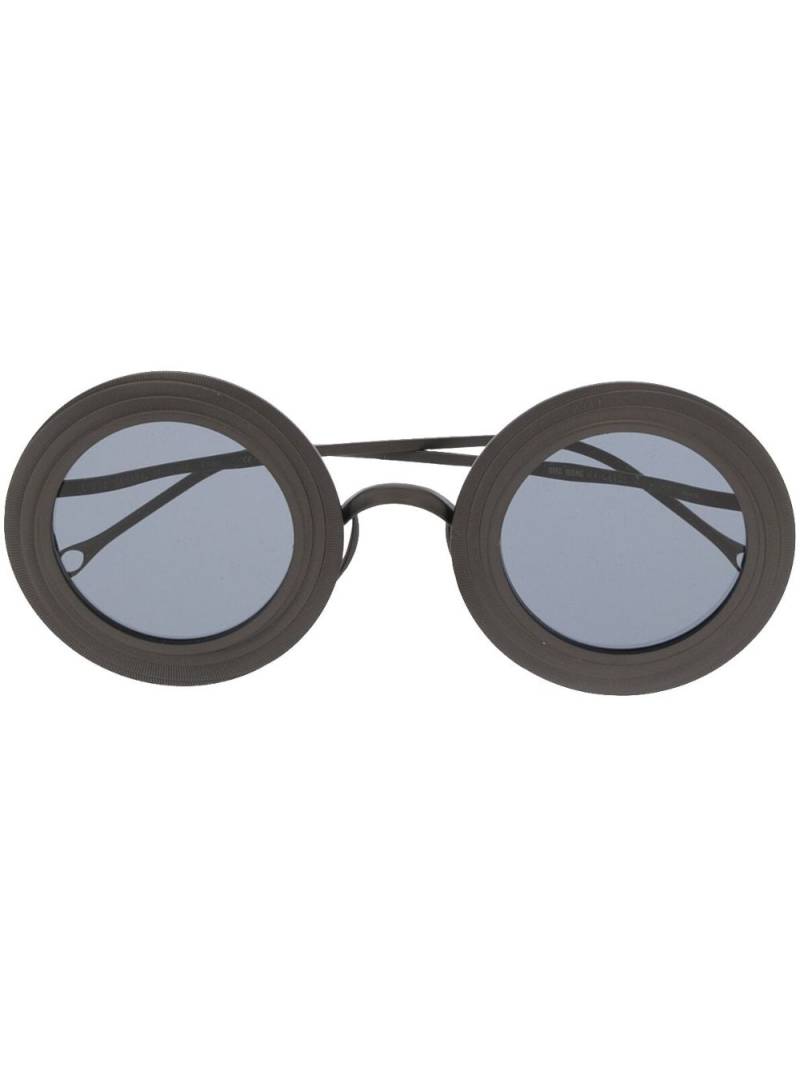 Uma Wang round frame sunglasses - Black von Uma Wang