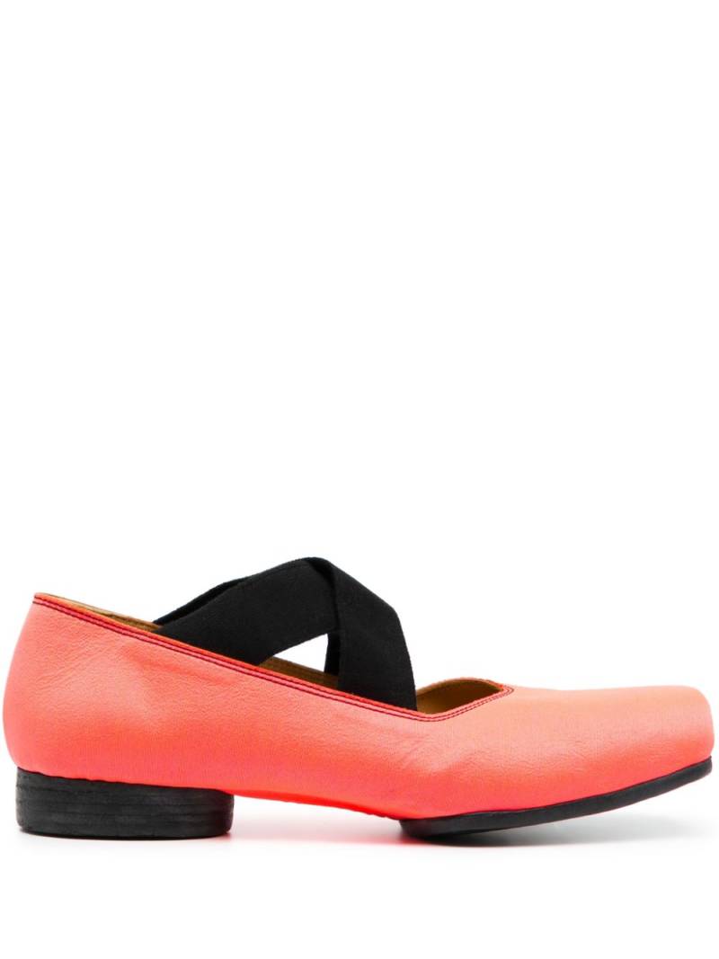 Uma Wang square-toe leather ballerina shoes - Pink von Uma Wang