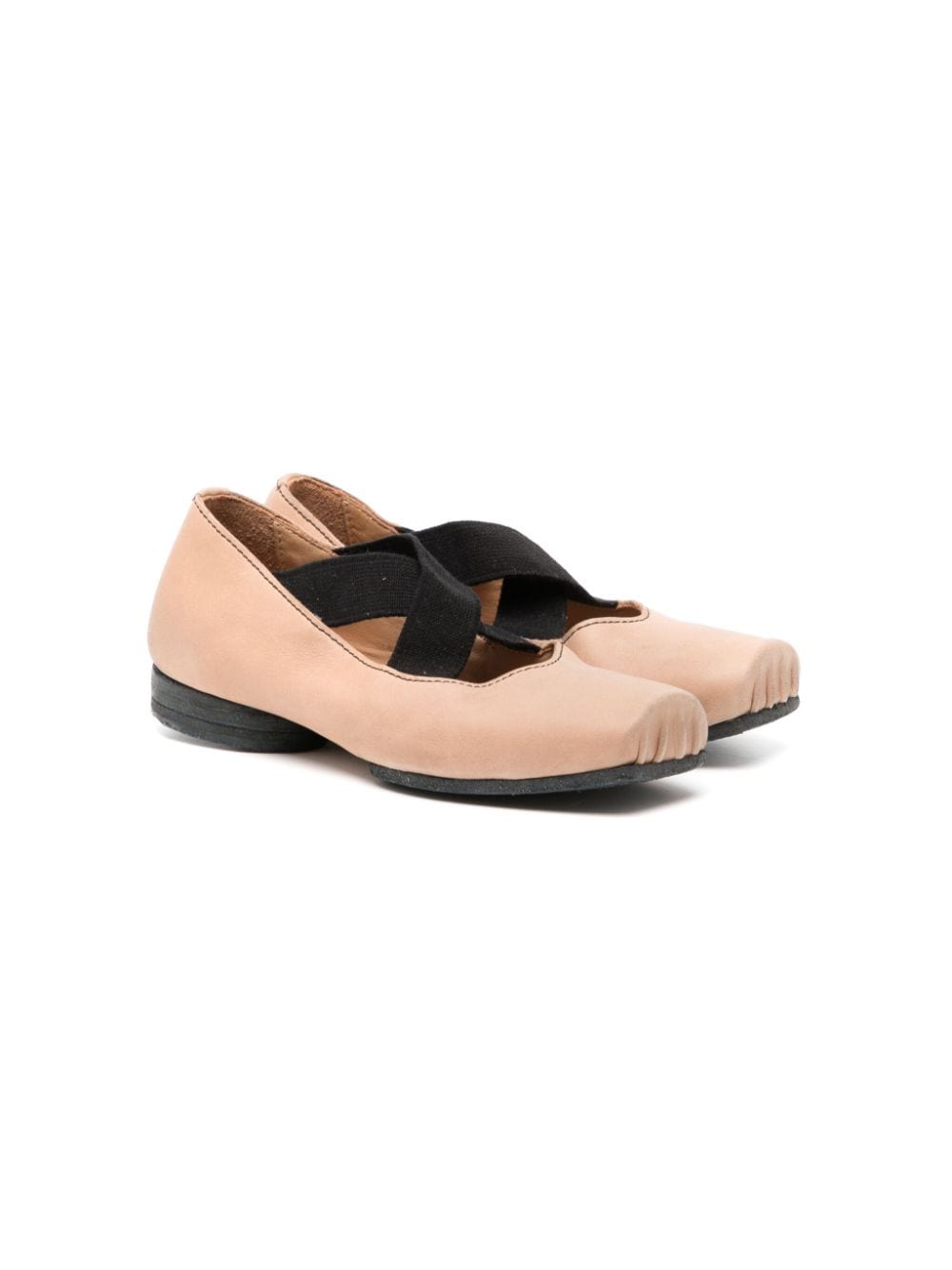 Uma Wang square-toe leather ballet pumps - Brown von Uma Wang