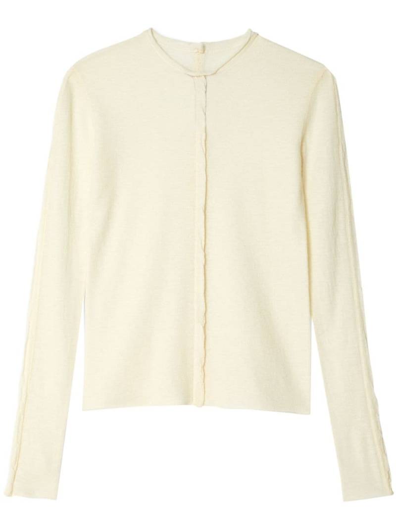 Uma Wang vertical-seamed cashmere jumper - Neutrals von Uma Wang