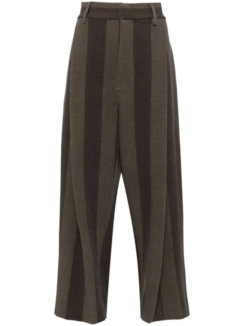 Uma Wang virgin wool blend trouser - Brown von Uma Wang