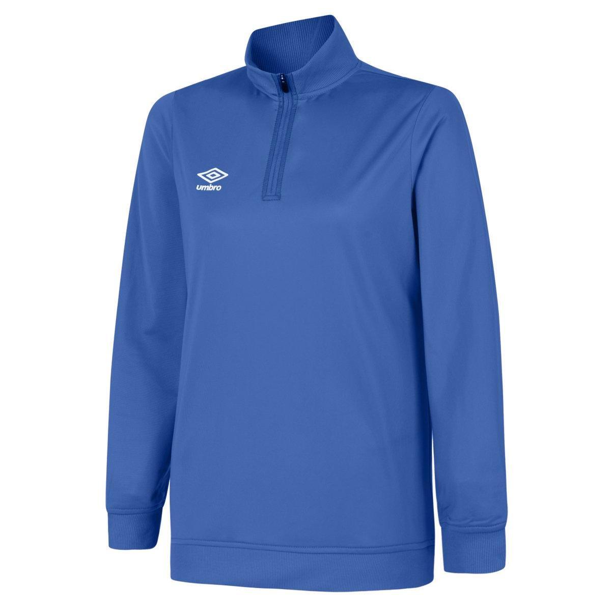 Umbro - Club Essential Sweatshirt mit halbem Reißverschluss, für Damen, Königsblau, Größe XL von Umbro