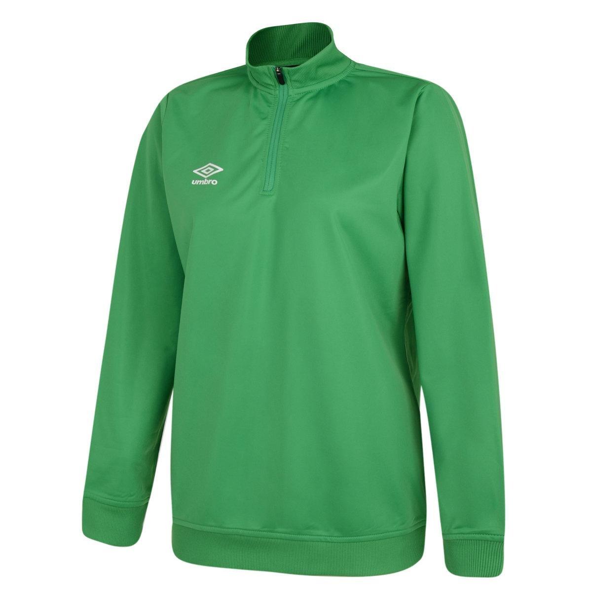 Umbro - Club Essential Sweatshirt mit halbem Reißverschluss, für Damen, Smaragdgrün, Größe L von Umbro