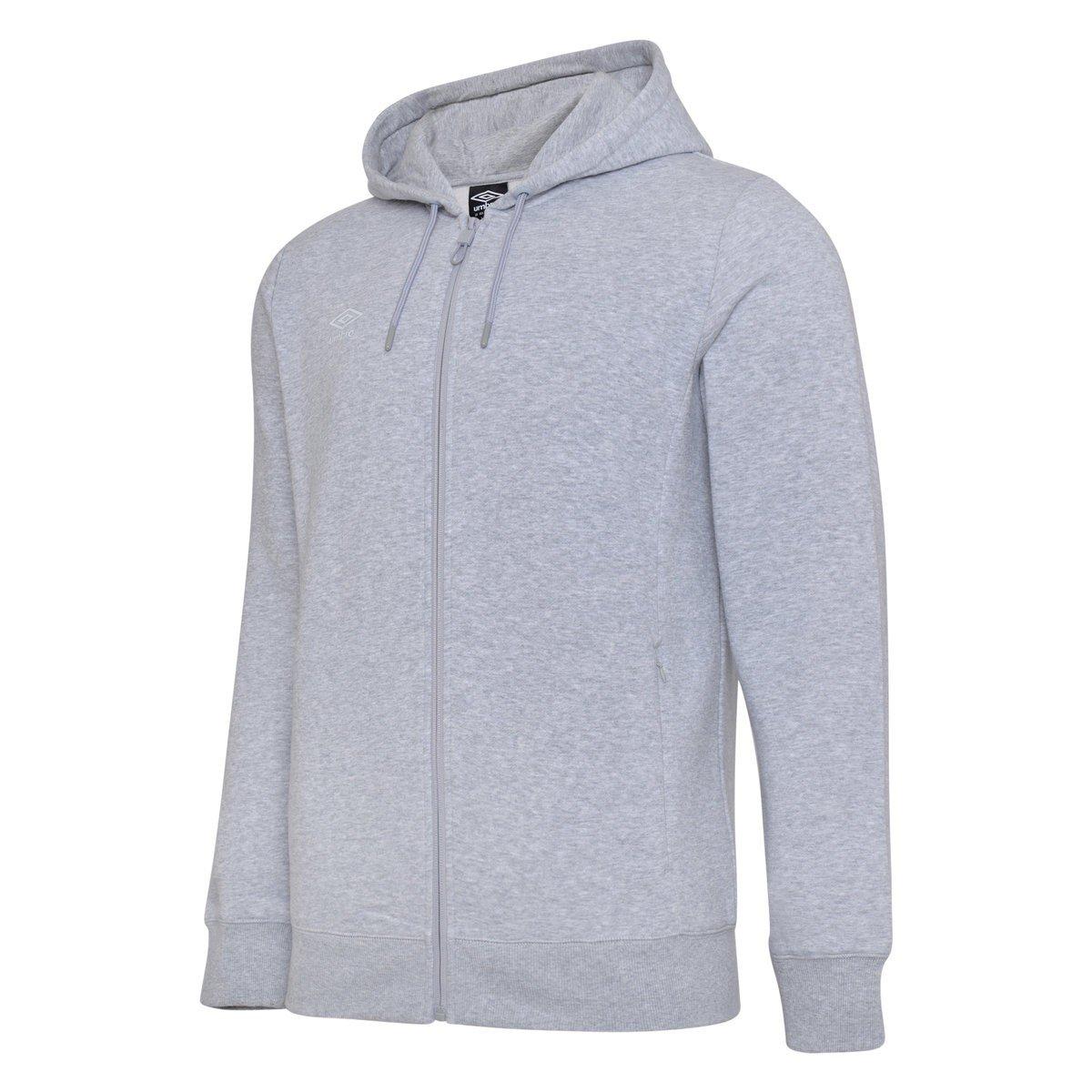 Umbro - Club Leisure Hoodie mit durchgehendem Reißverschluss, für Herren, Grau, Größe XXL von Umbro