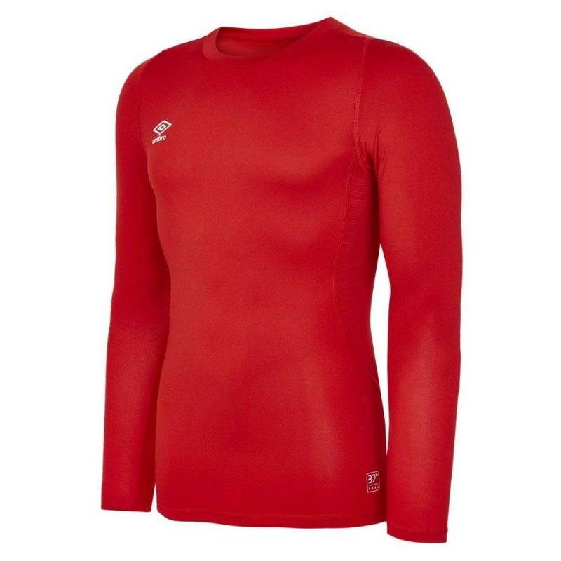 Core Base Layer Oberteil Langärmlig Herren Rot Bunt XXL von Umbro