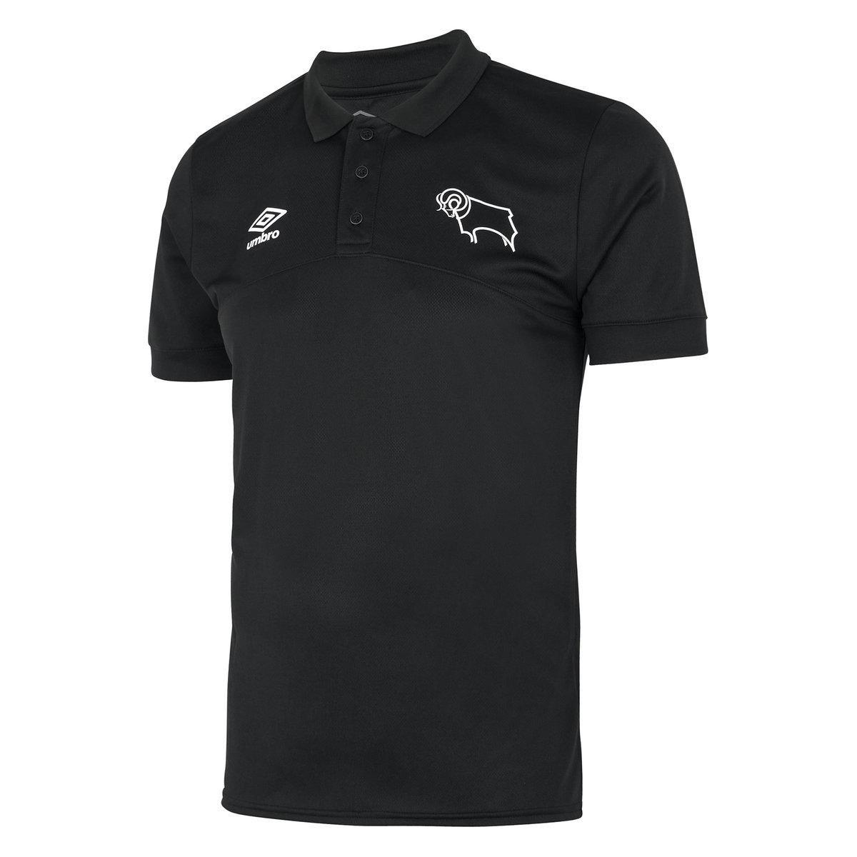 Derby County Fc Poloshirt Herren Schwarz M von Umbro