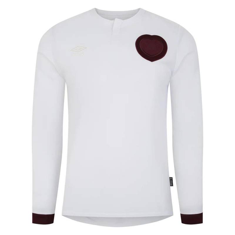 Drittes Trikot 2324, Herz Von Midlothian Fc, Langärmlig Herren Weiss S von Umbro