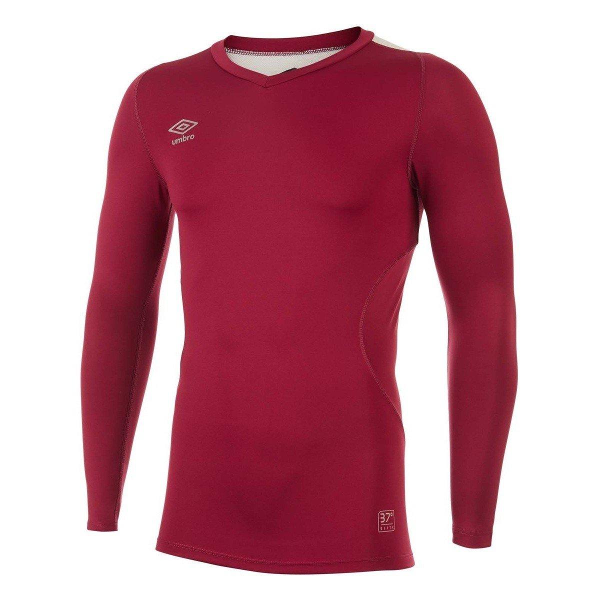 Elite Base Layer Oberteil Vausschnitt Herren Dunkelrot XXL von Umbro